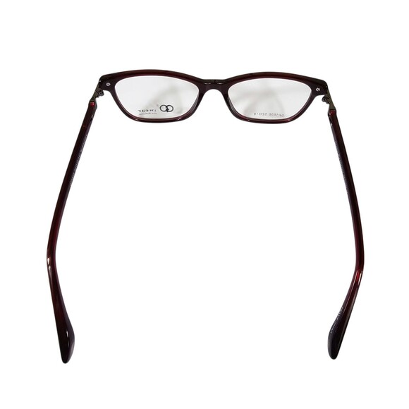 GIANNI PO WOMEN'S EYEGLASSES GP 1656 52-18 140 BURGUNDY NWT DEMO LENSES - Picture 4 of 14